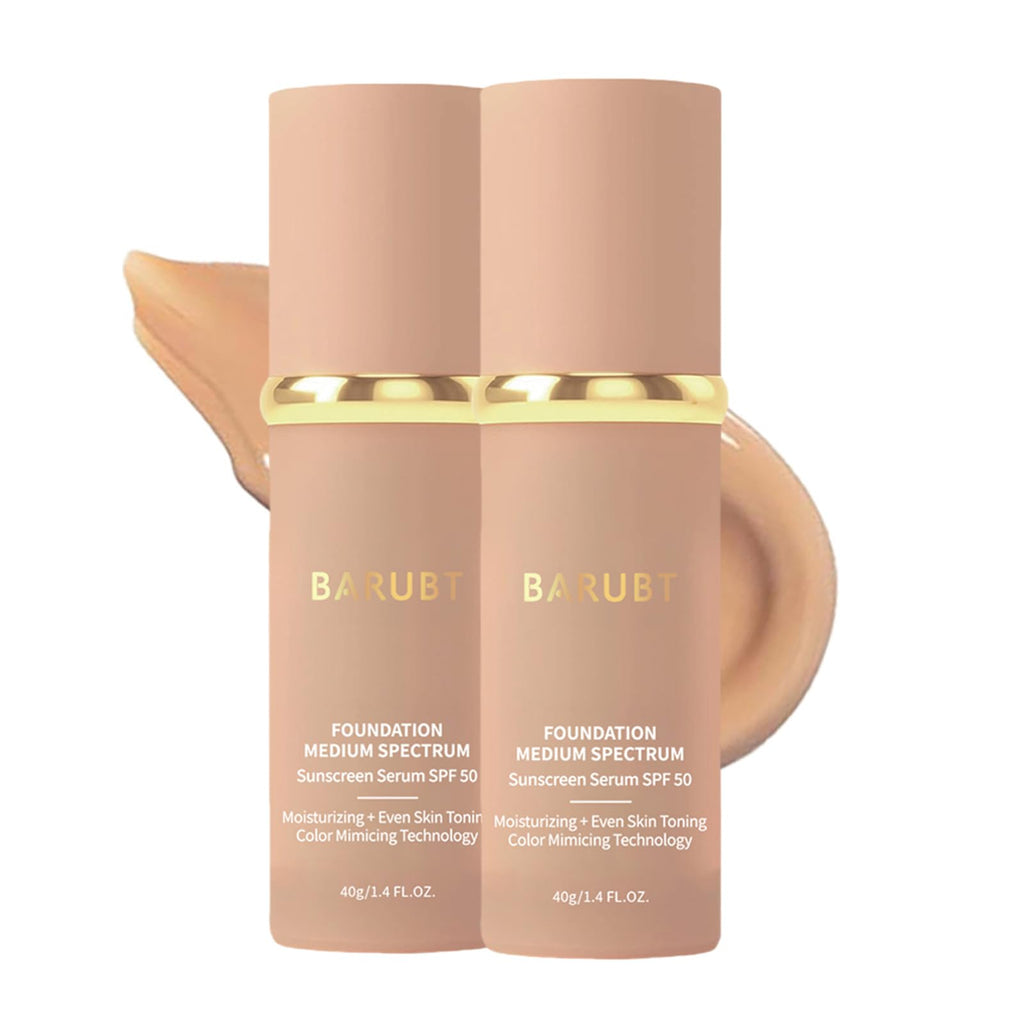 BARUBT 4 in 1 Color Changing Foundation - Medium Spectrum for Evening Skin Tone | Long-Lasting, Waterproof & Hydrating