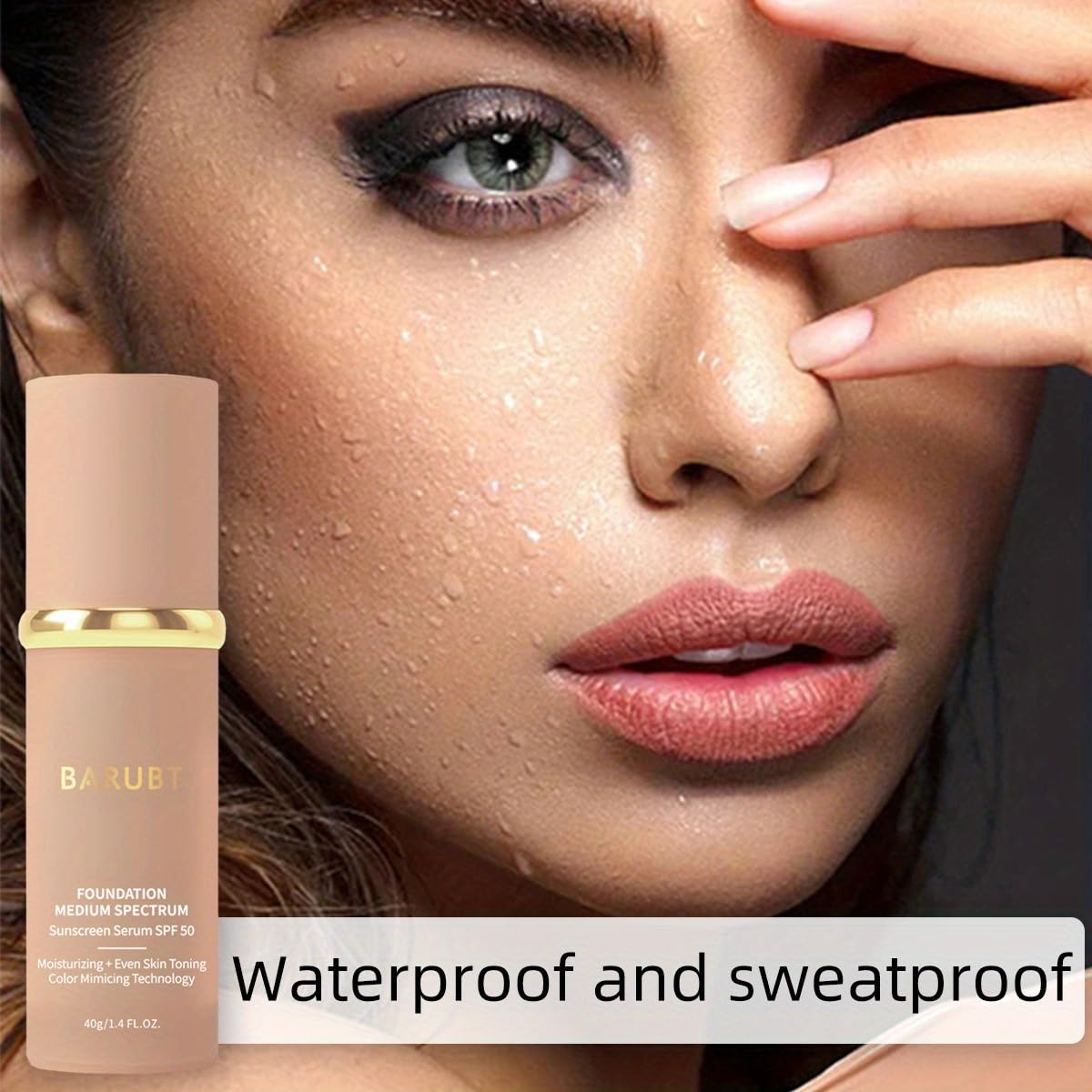 BARUBT 3PCS 4-in-1 Color-Changing Foundation SPF50 | Hydrating, Waterproof, Buildable Coverage