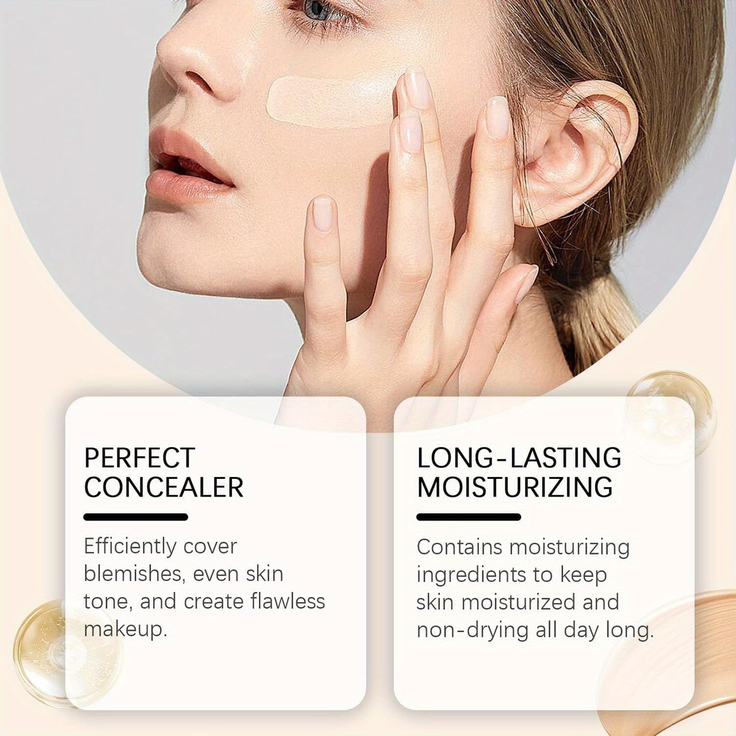 BARUBT 3PCS 4-in-1 Color-Changing Foundation SPF50 | Hydrating, Waterproof, Buildable Coverage