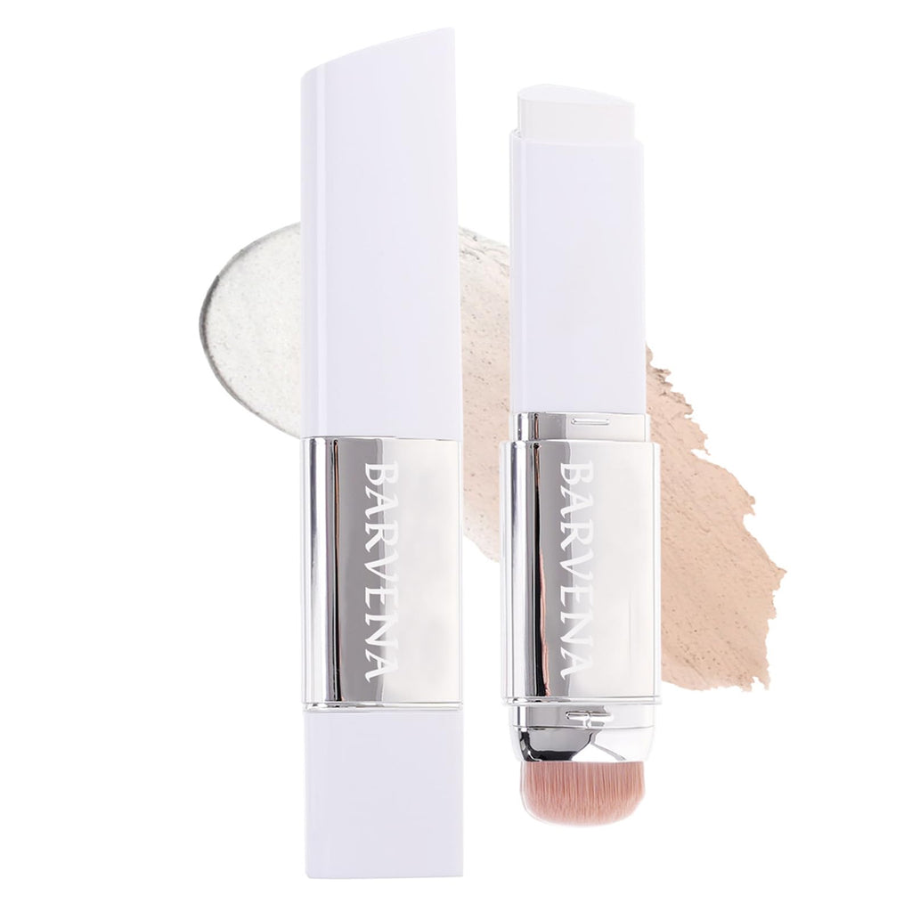BARVENA Color Changing Foundation Stick with Brush – 2-in-1 Waterproof Dewy Finish 0.7 oz