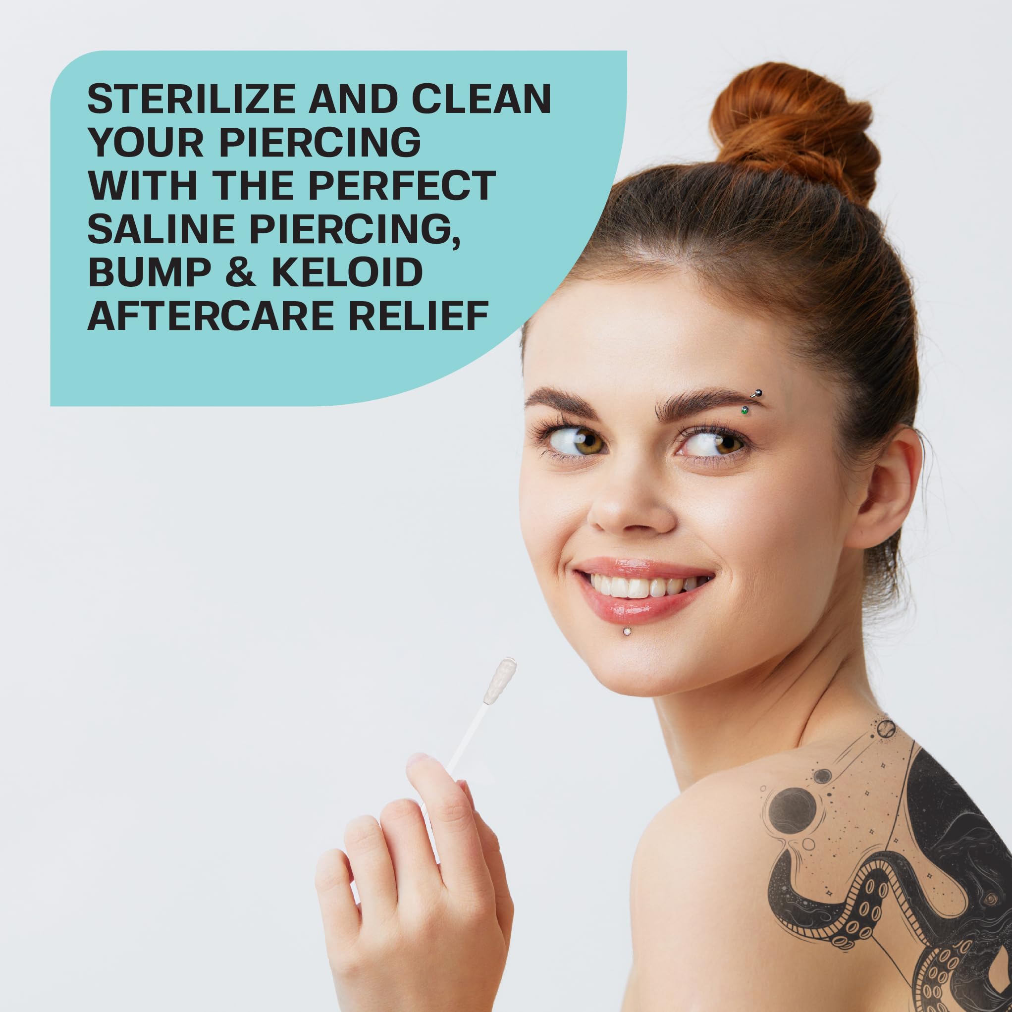 BASE LABORATORIES Keloid Bump Removal Gel Swabs – Piercing Aftercare Gel Swabs (72 Count)