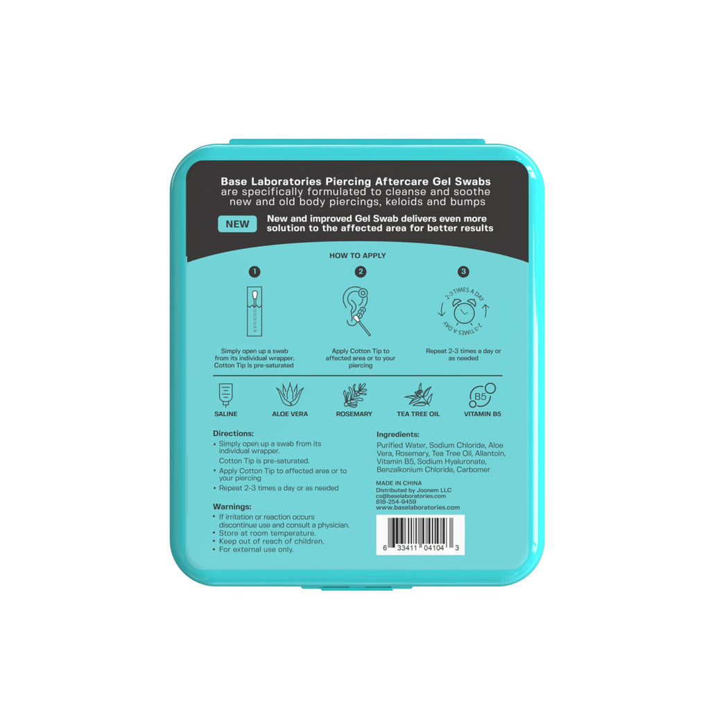 BASE LABORATORIES Keloid Bump Removal Gel Swabs – Piercing Aftercare Gel Swabs (72 Count)