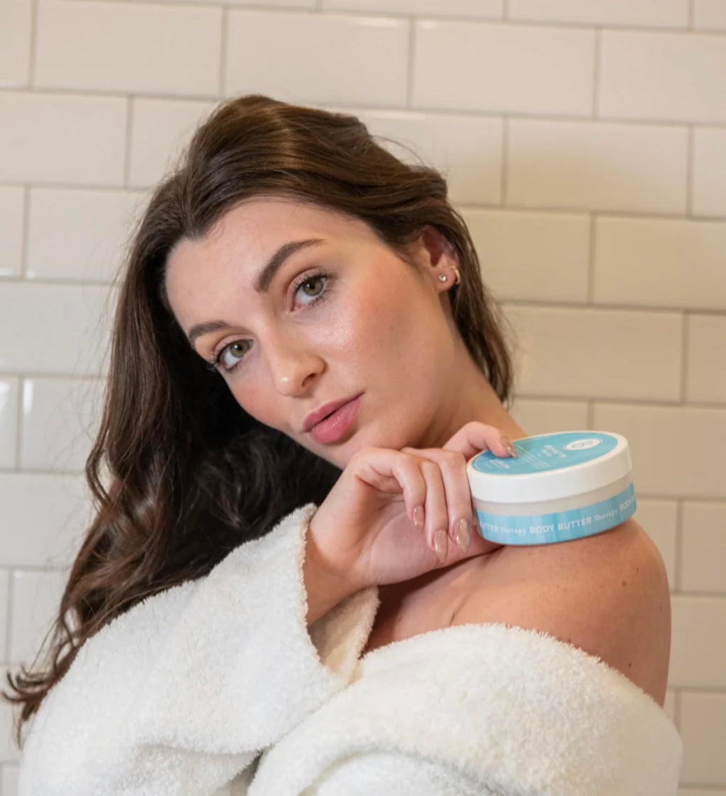 Basin Therapy Body Butter – Plumeria Scented Hydrating Moisturizer with Shea & Cocoa Butter | Made in USA