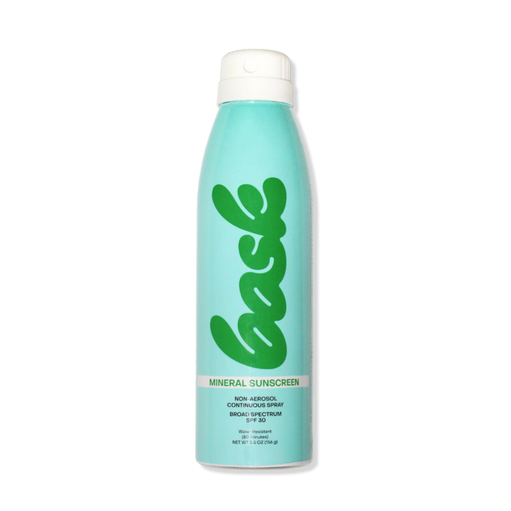 Bask Suncare SPF 30 Mineral Sunscreen Spray – Fragrance Free, Reef Safe, Lightweight