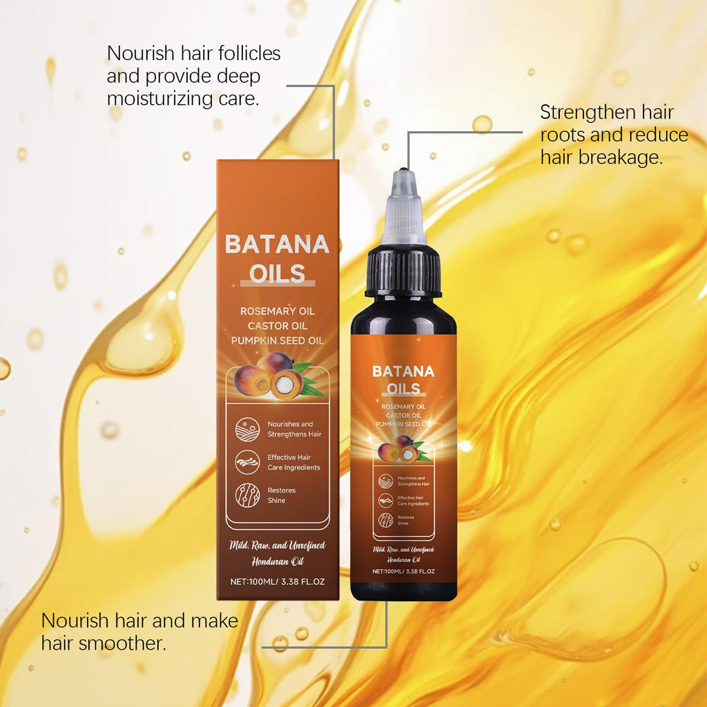 Batana Oil for Hair Growth – 4-in-1 Rosemary, Castor & Pumpkin Seed Formula