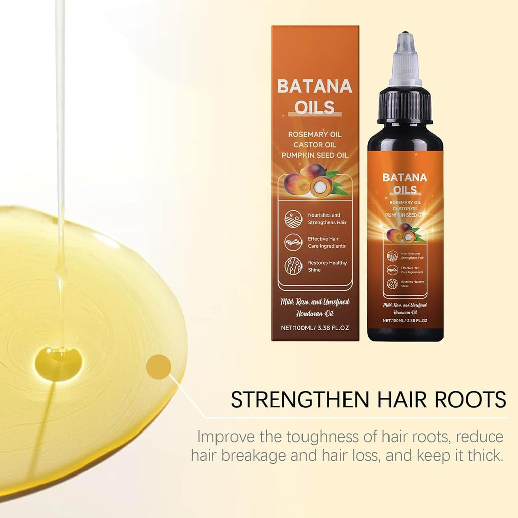 Batana Oil for Hair Growth – 4-in-1 Rosemary, Castor & Pumpkin Seed Formula