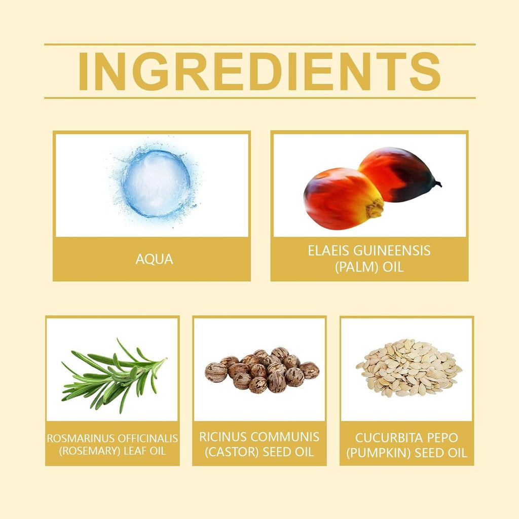 Batana Oil for Hair Growth – 4-in-1 Rosemary, Castor & Pumpkin Seed Formula