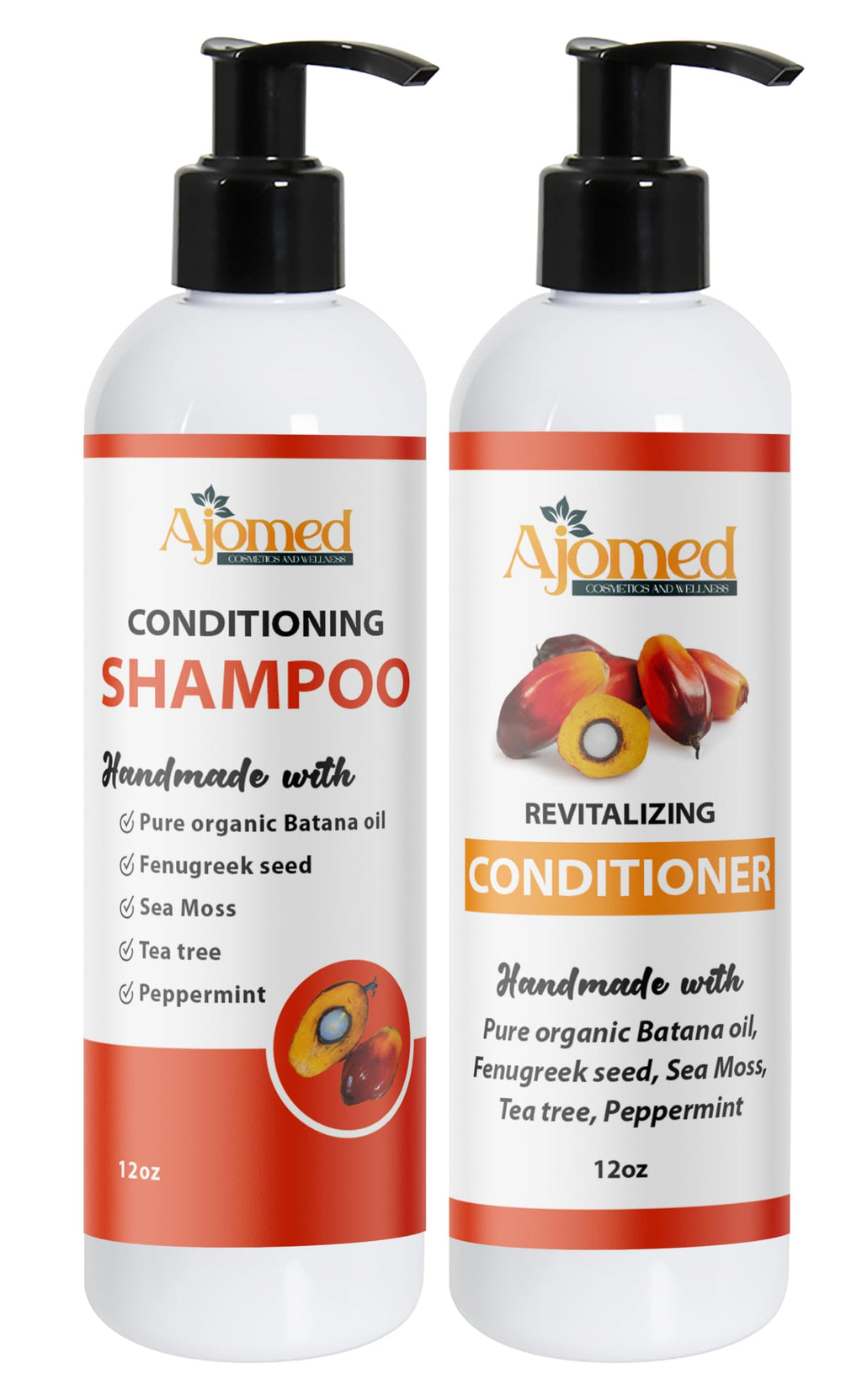 Handmade Batana Oil Shampoo with Sea Moss, Fenugreek & Rosemary | Sulfate-Free & Paraben-Free