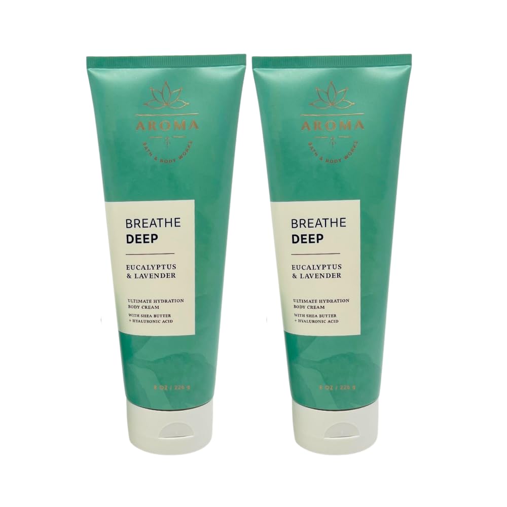 Bath & Body Works Aromatherapy Breathe Deep Eucalyptus & Lavender Body Cream Gift Set – 2-Pack