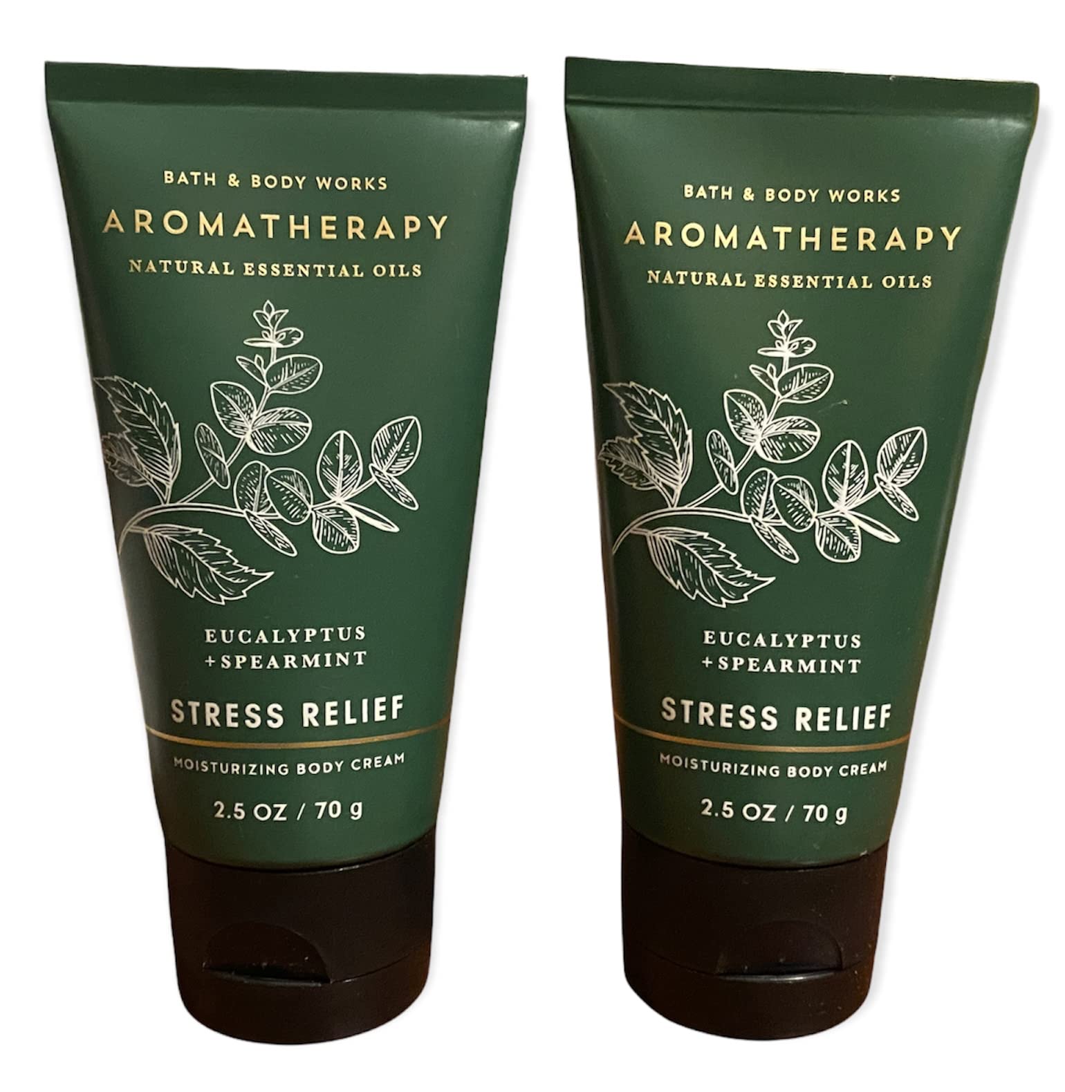 Bath & Body Works Aromatherapy Eucalyptus Spearmint Stress Relief Travel-Size Body Cream – 2 x 2.5 oz