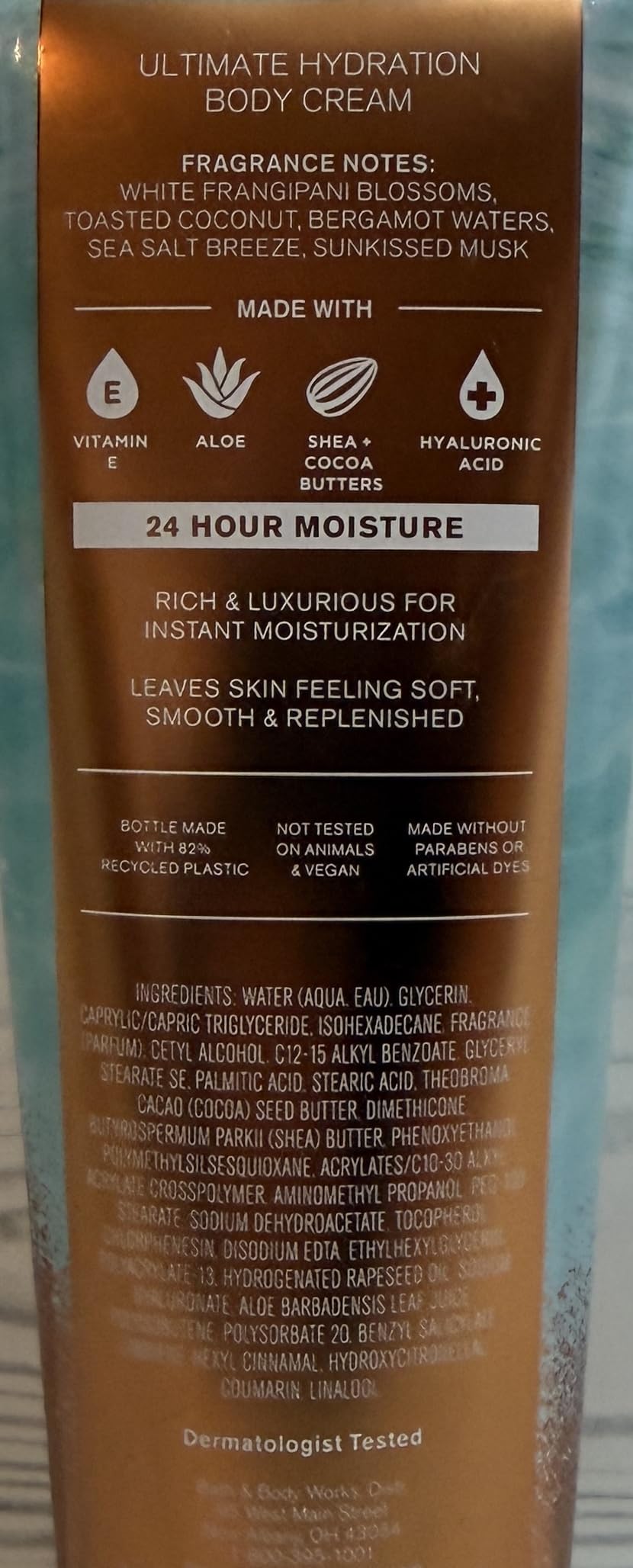 Bath & Body Works Women's At the Beach Ultimate Hydration Body Cream – 2-Pack, 8 oz Each