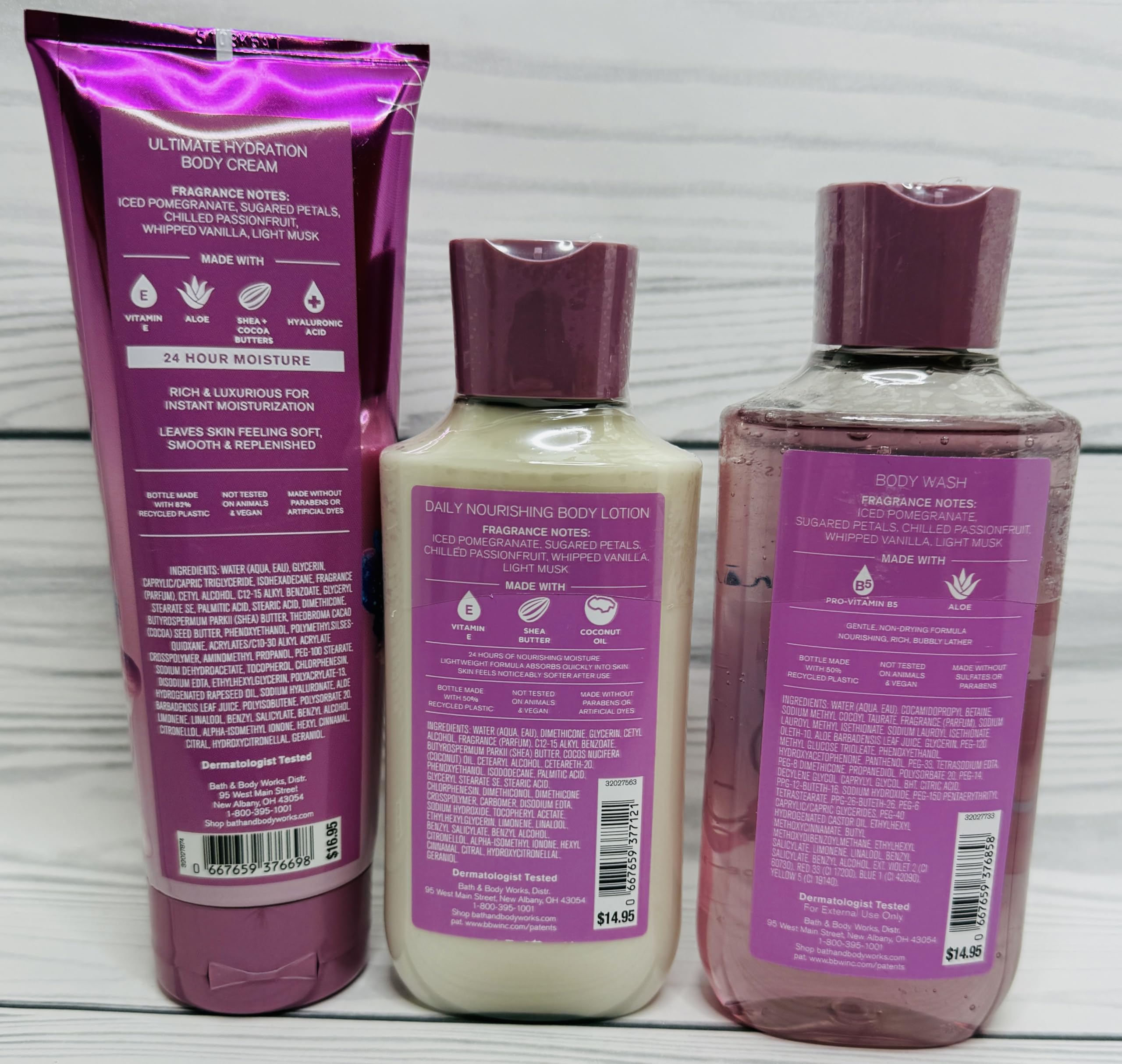 Bath & Body Works Be Enchanted 3-Piece Gel Wash, Lotion & Cream Set