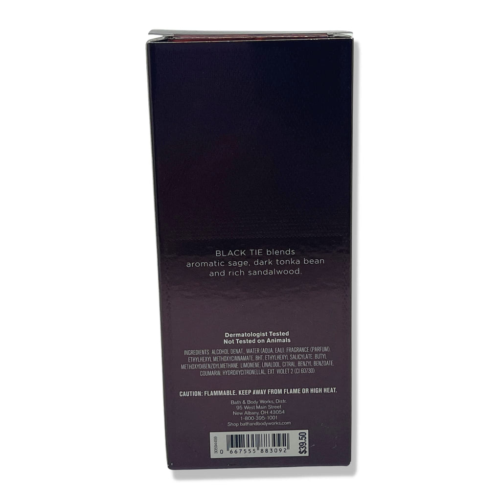 Bath & Body Works Black Tie Cologne for Men 3.4oz – NEW PACKAGING 2022 | Long-Lasting Fragrance