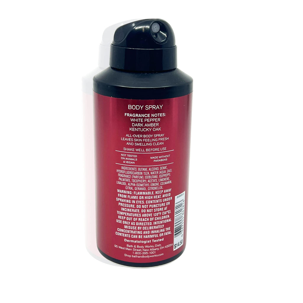 Bath & Body Works Bourbon Body Spray 3.7oz – Pack of 3 | Men’s Collection