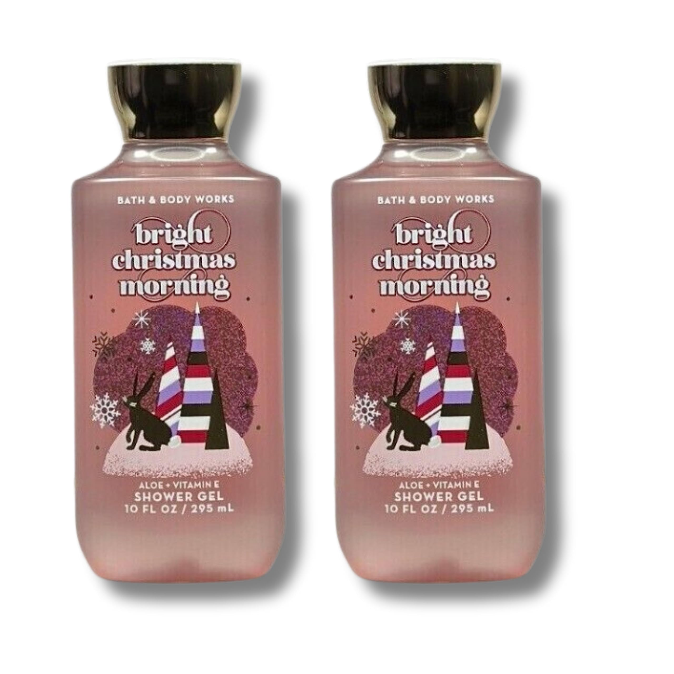 Bath & Body Works Shower Gel Gift Set 10oz Each — Bright Christmas Morning (Pack of 2)