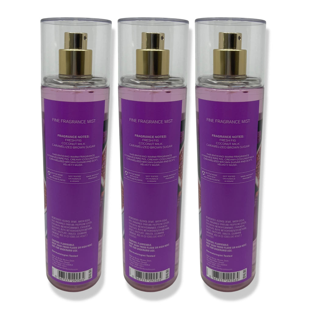 Bath & Body Works Brown Sugar & Fig Fine Fragrance Mist 8oz – 3-Pack