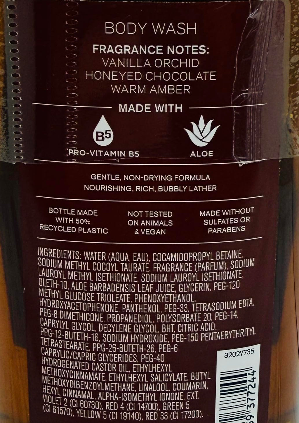 Bath & Body Works Chocolate Amber Body Wash Gel 10 Ounce – 3-in-1 Hair, Face & Body Wash