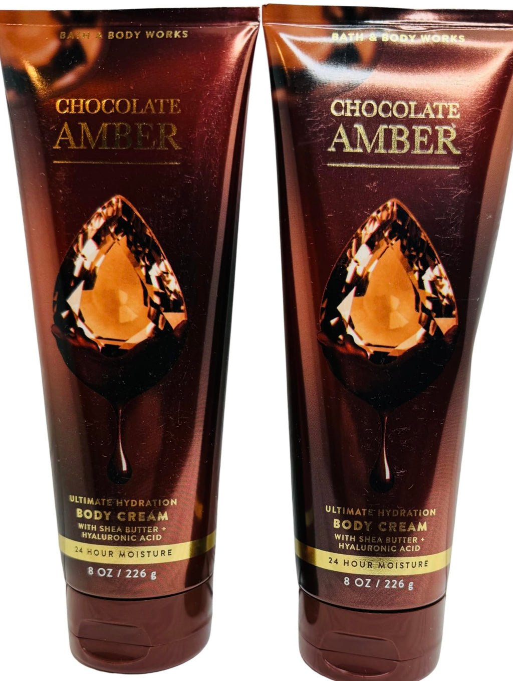 Bath & Body Works Chocolate Amber Ultimate Hydration Body Cream – 8 oz x 2
