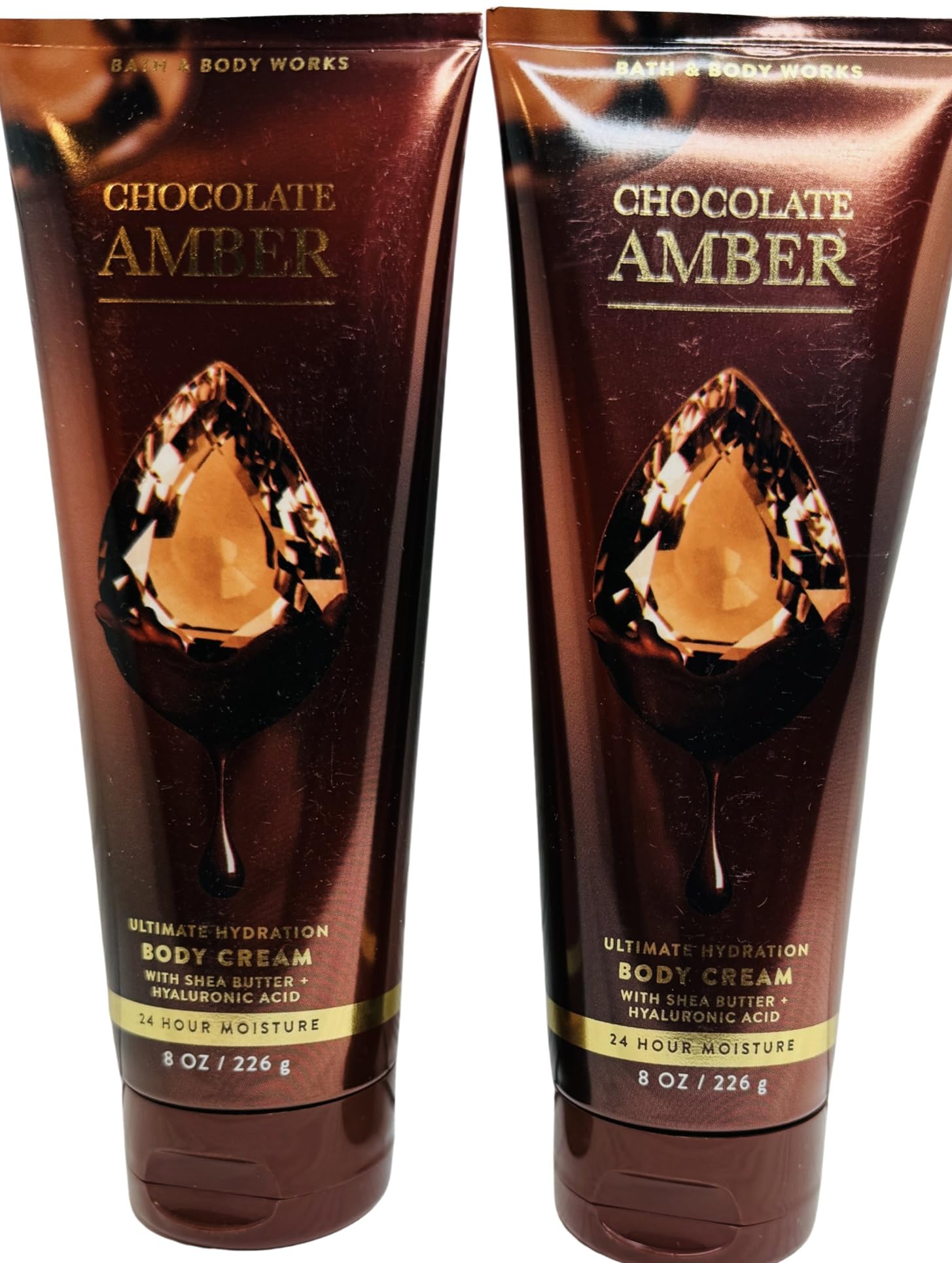 Bath & Body Works Chocolate Amber Ultimate Hydration Body Cream – 8 oz x 2