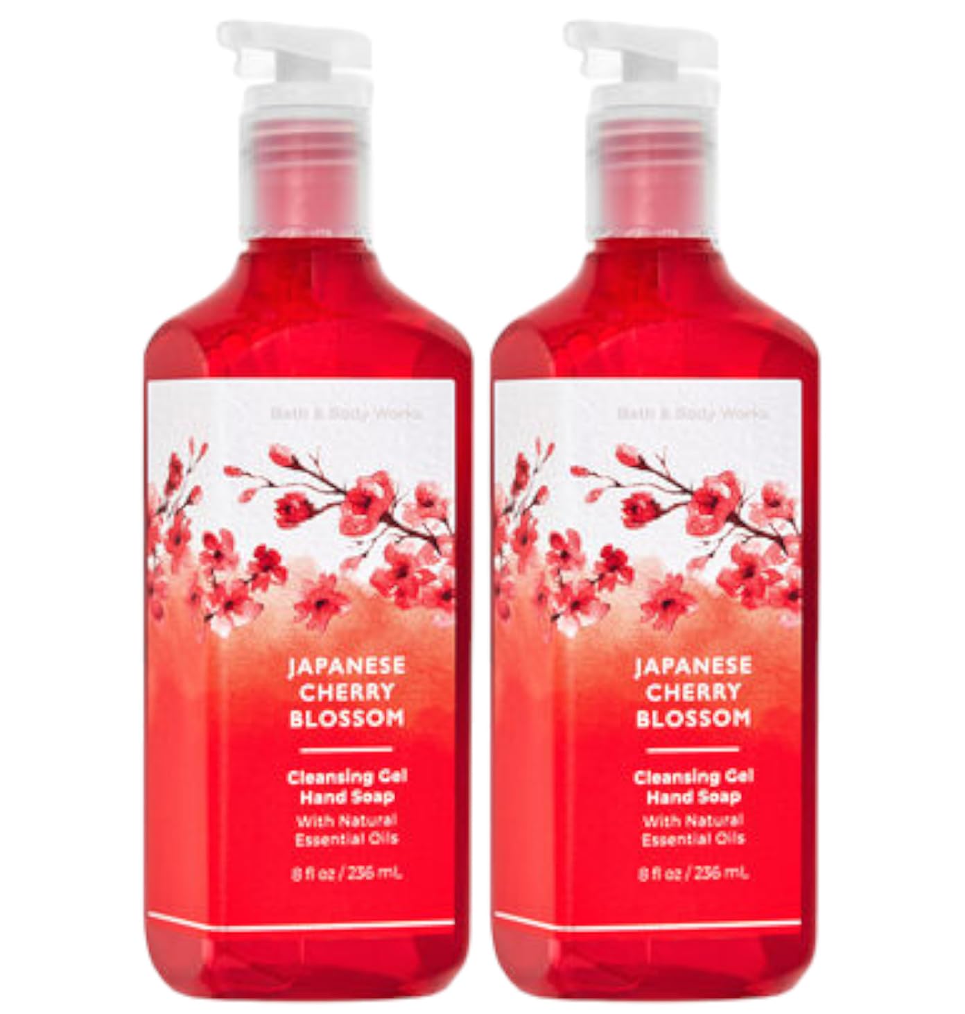 Bath & Body Works Cleansing Gel Hand Soap – Japanese Cherry Blossom, 8 oz 2-Pack