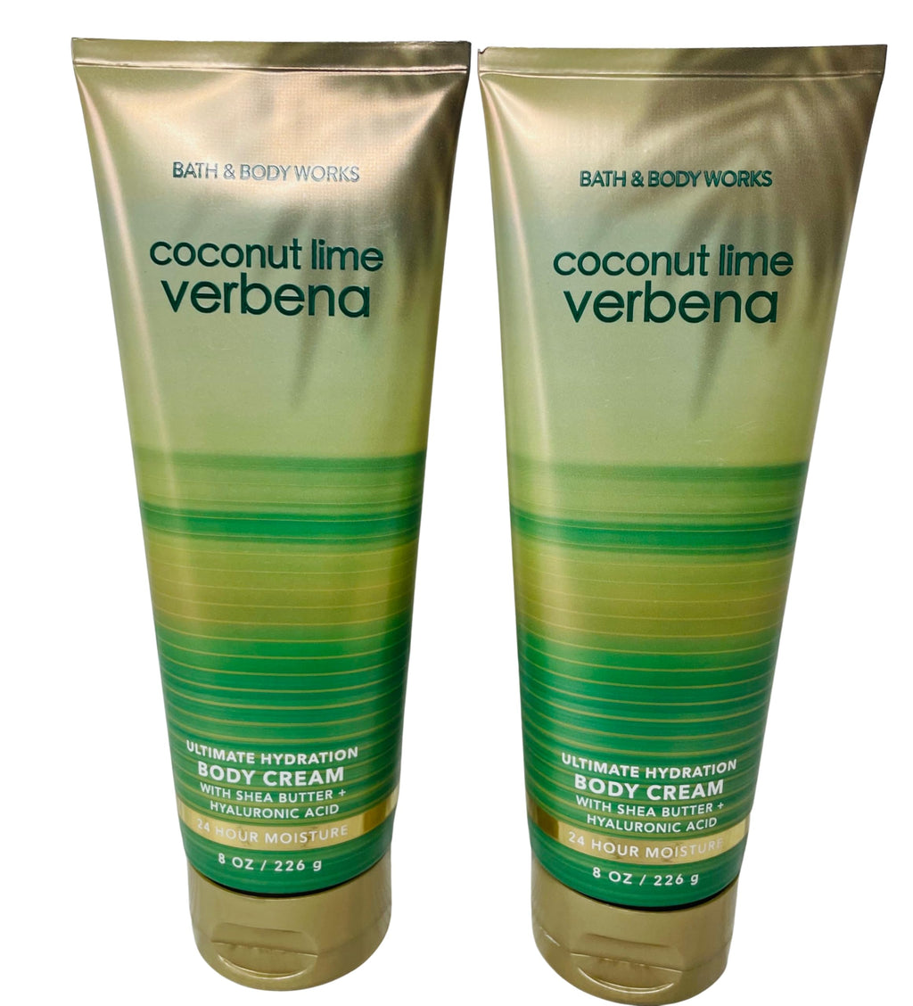 Bath & Body Works Coconut Lime Verbena Ultimate Hydration Body Cream 2-Pack (8 oz each)