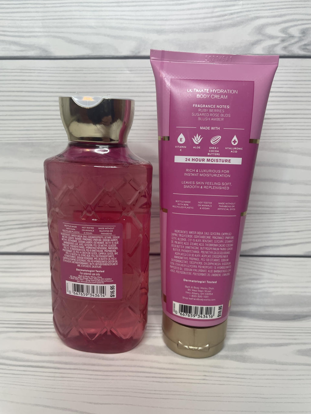 Bath & Body Works Covered In Roses: Ultimate Hydration Body Cream & Body Gel Wash 2-Piece Set