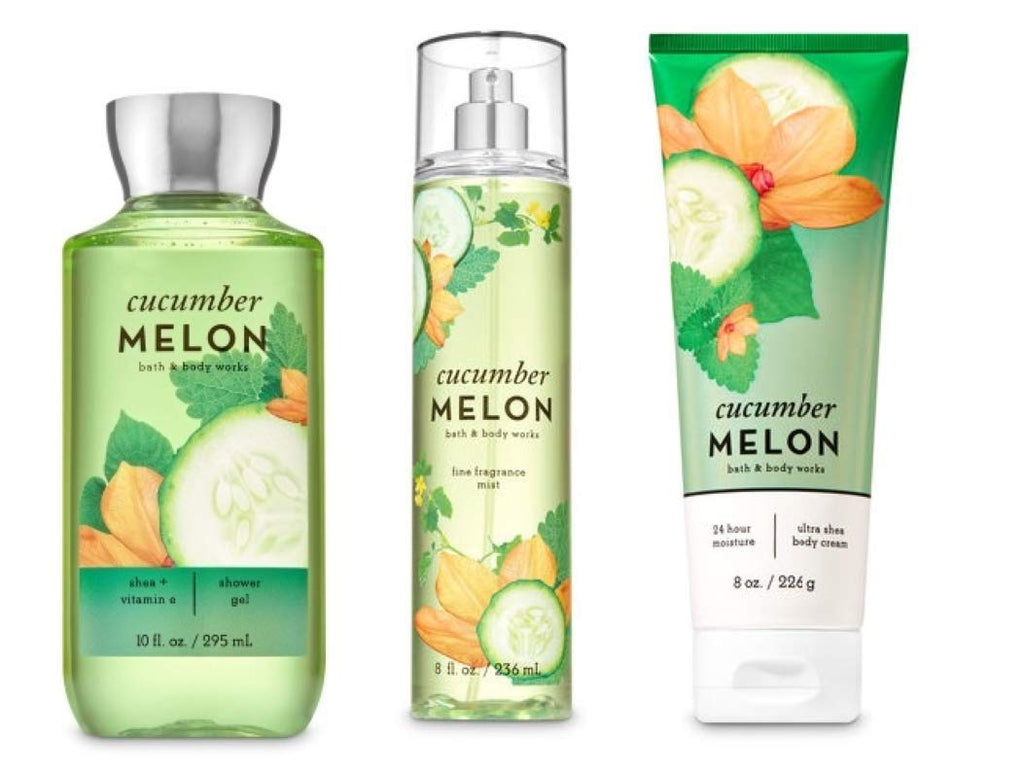 Bath & Body Works Cucumber Melon 3-Piece Bundle | Fresh Scent Set