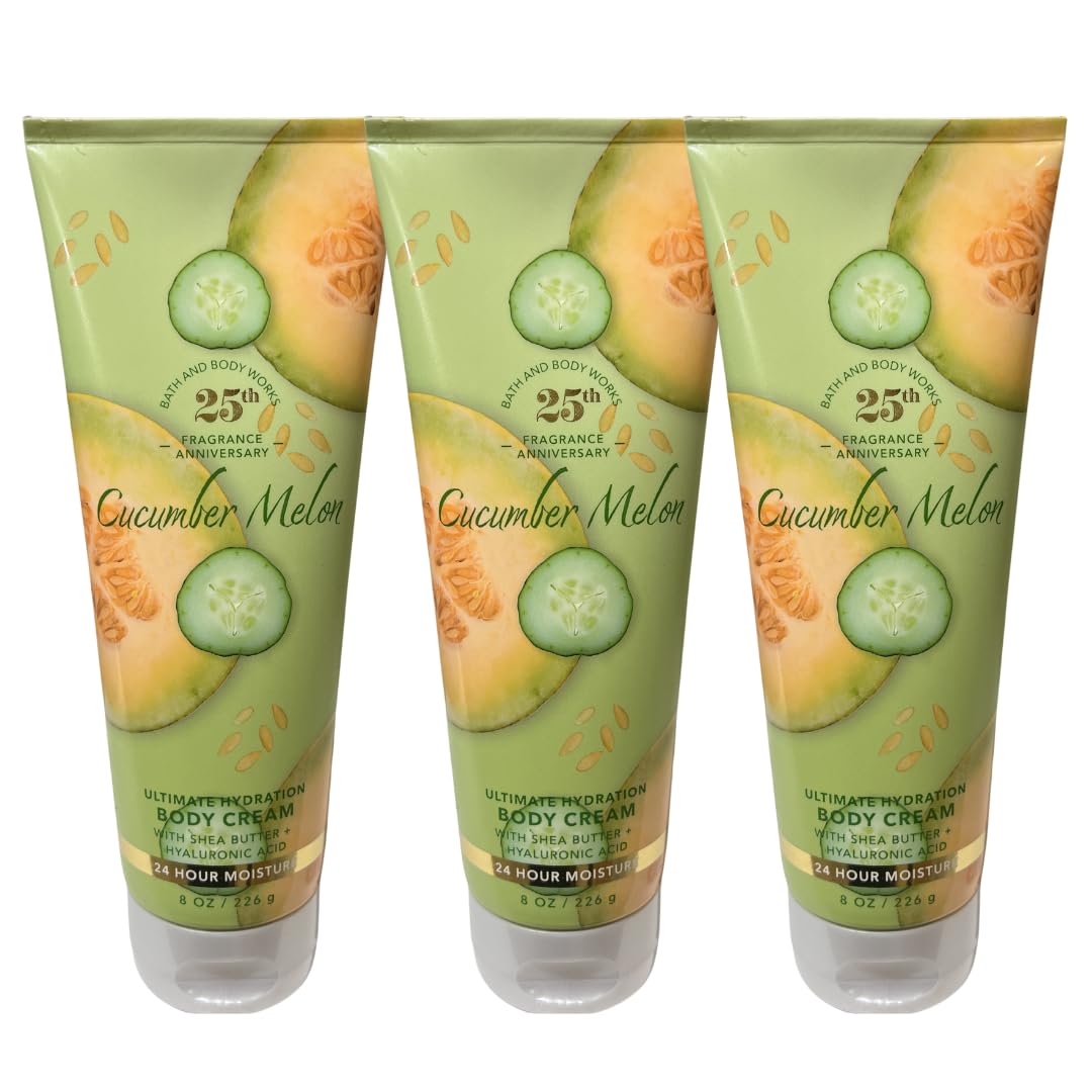 Bath & Body Works Cucumber Melon Body Cream 3-Pack – NEW