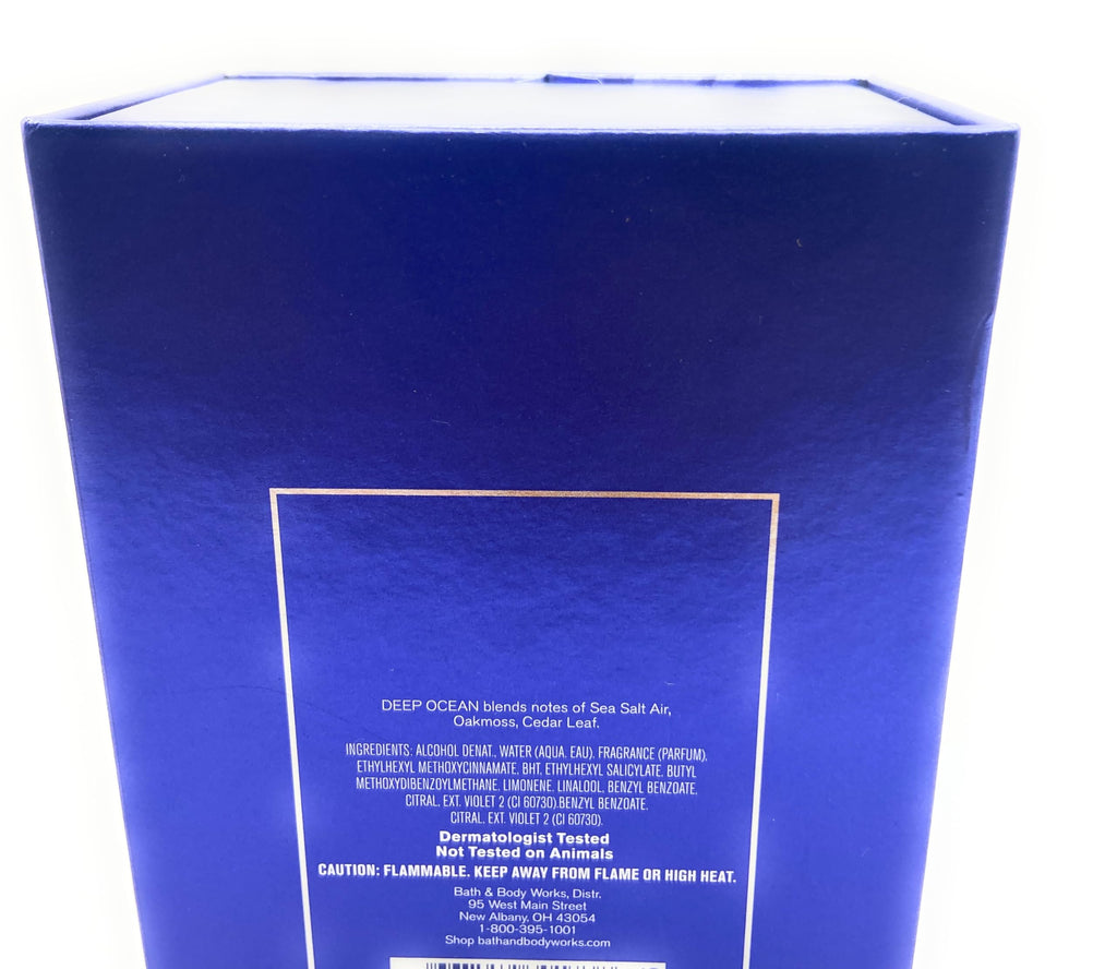 Bath & Body Works Deep Ocean Men’s Cologne Spray 3.4 oz – Long-Lasting Fragrance