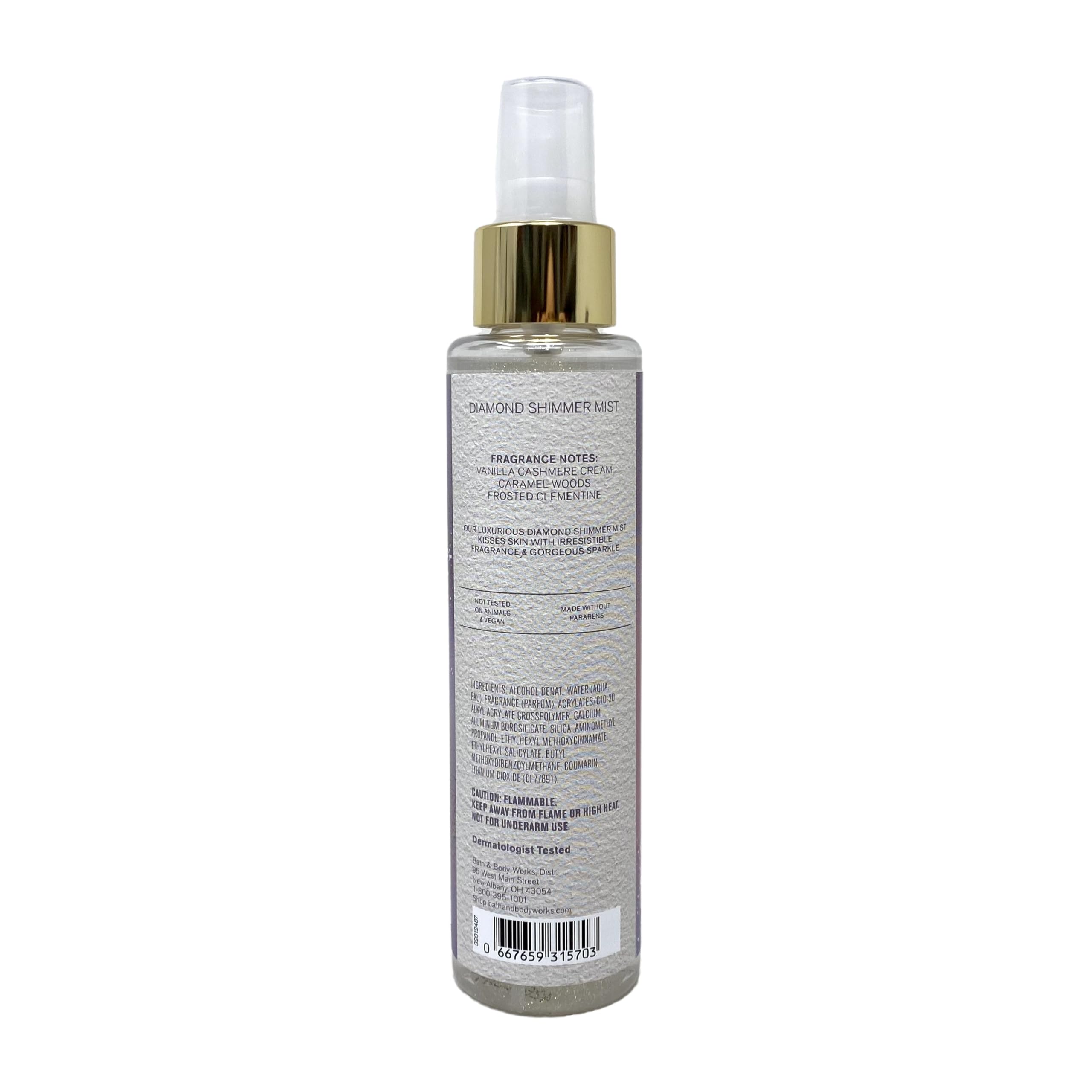 Bath & Body Works Diamond Shimmer Mist Snowflakes & Cashmere — 4.9 oz
