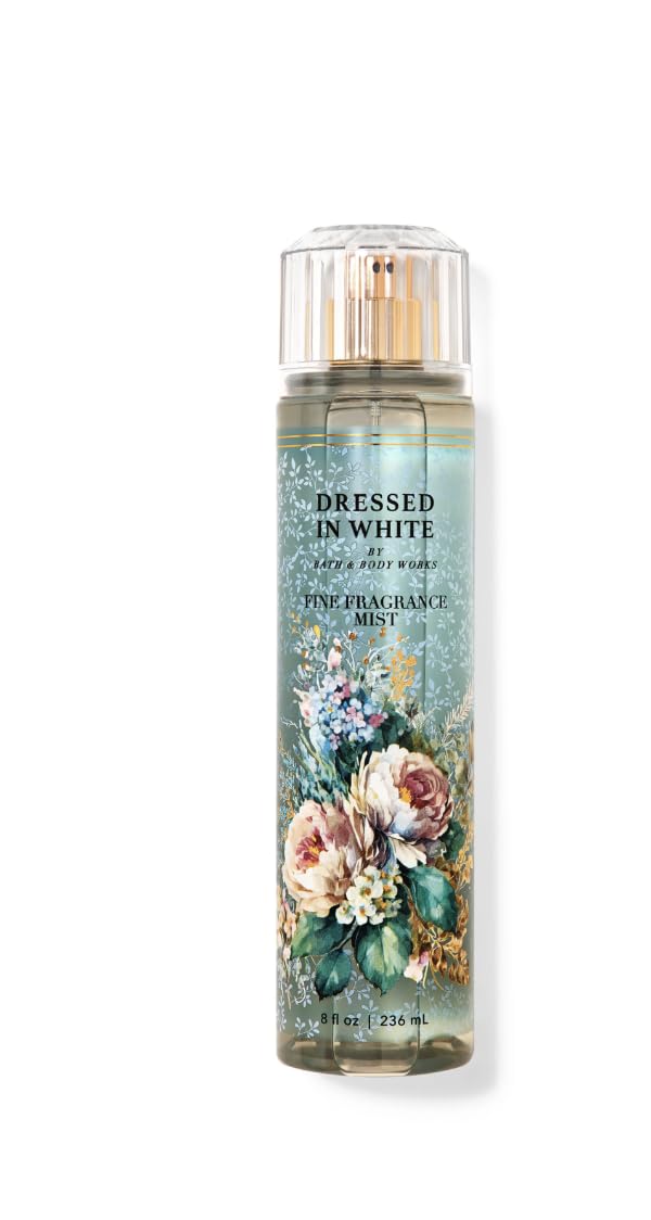 Bath & Body Works Dressed In White Fine Fragrance Mist 8 oz (Pack of 1)