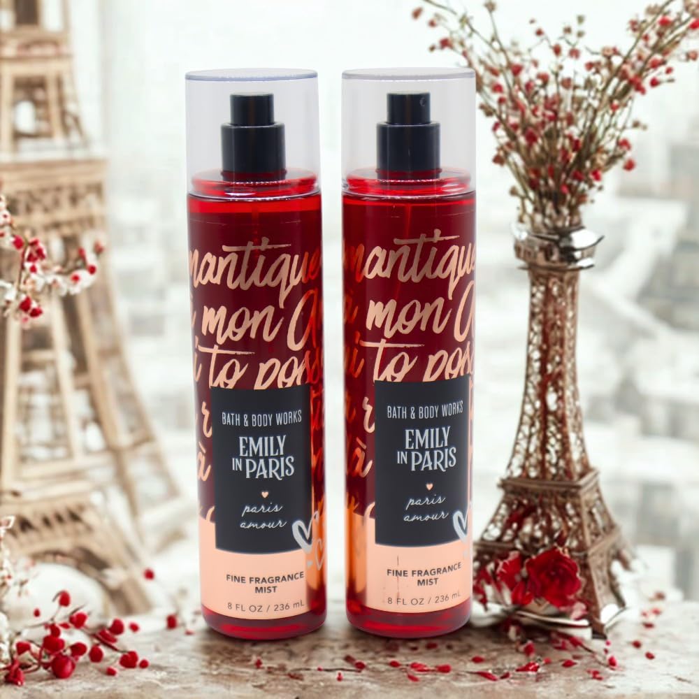 Bath & Body Works Emily in Paris Paris Amour Fine Fragrance Mist 2-Piece Gift Set with Red Bow