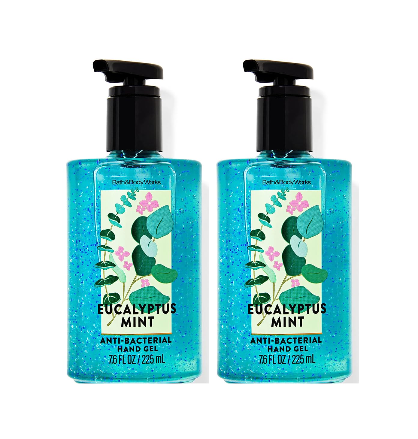 Bath & Body Works Eucalyptus Mint Moisturizing Hand Gel – Value Pack, 2 x 7.6 oz