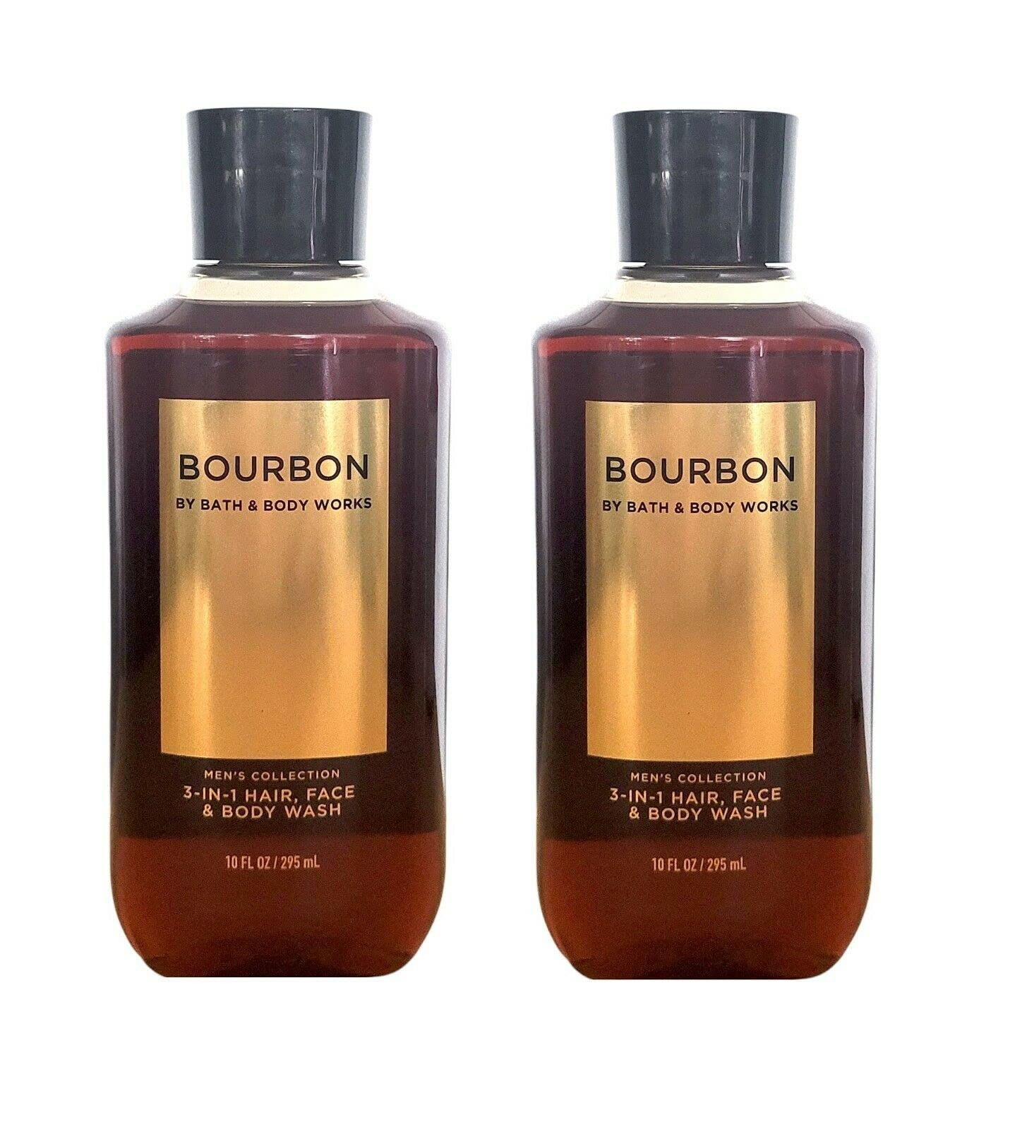 Bath & Body Works For Men Bourbon 3-in-1 Hair, Face & Body Wash – Value Pack (2 x 10 oz)
