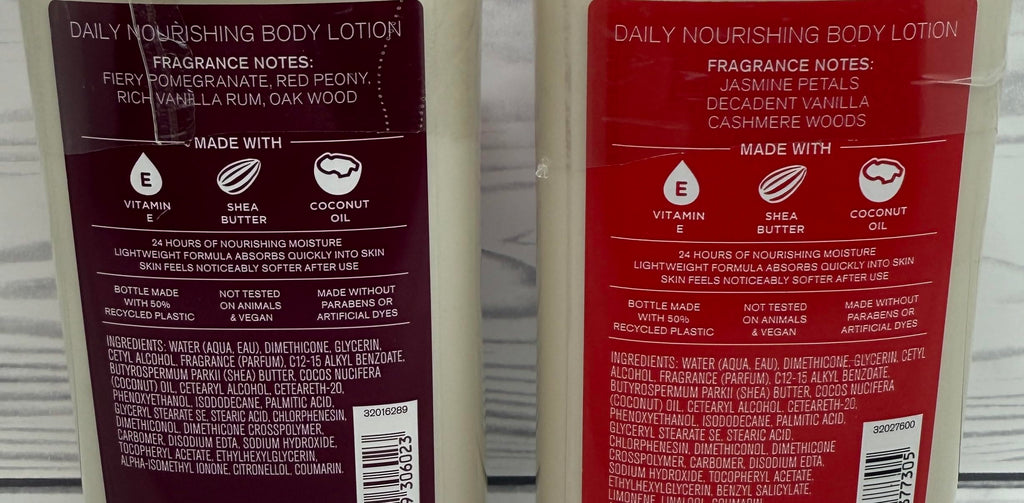 Bath & Body Works Forever Red & Forever Red Vanilla Rum Body Lotion – 8 oz each (Set of 2)