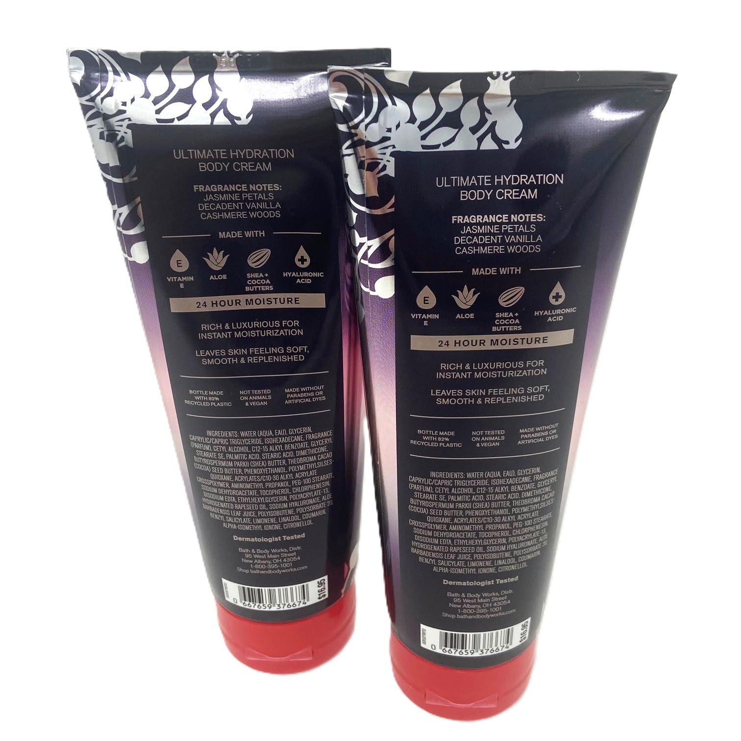 Bath & Body Works Forever Red Vanilla Rum Ultimate Hydration Body Cream 8 oz Pack of 2