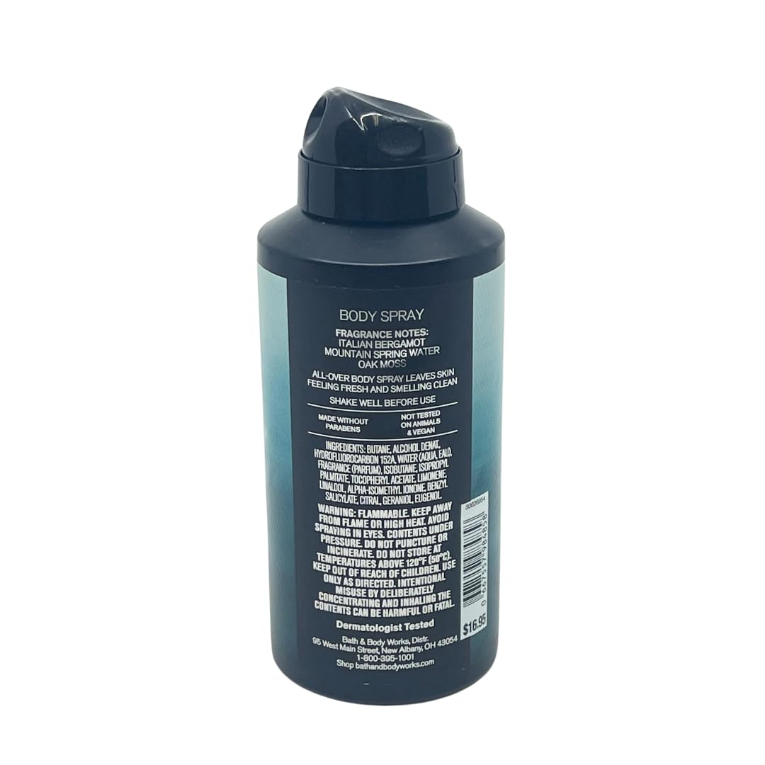 Bath & Body Works Freshwater Deodorizing Body Spray for Men – 2-Pack (3.7 oz each)
