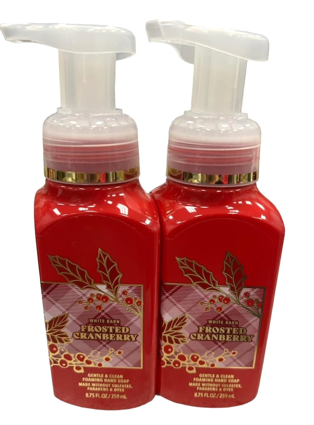 Bath & Body Works Frosted Cranberry Gentle Foaming Hand Soap — 2 Pack (8.75 oz each)