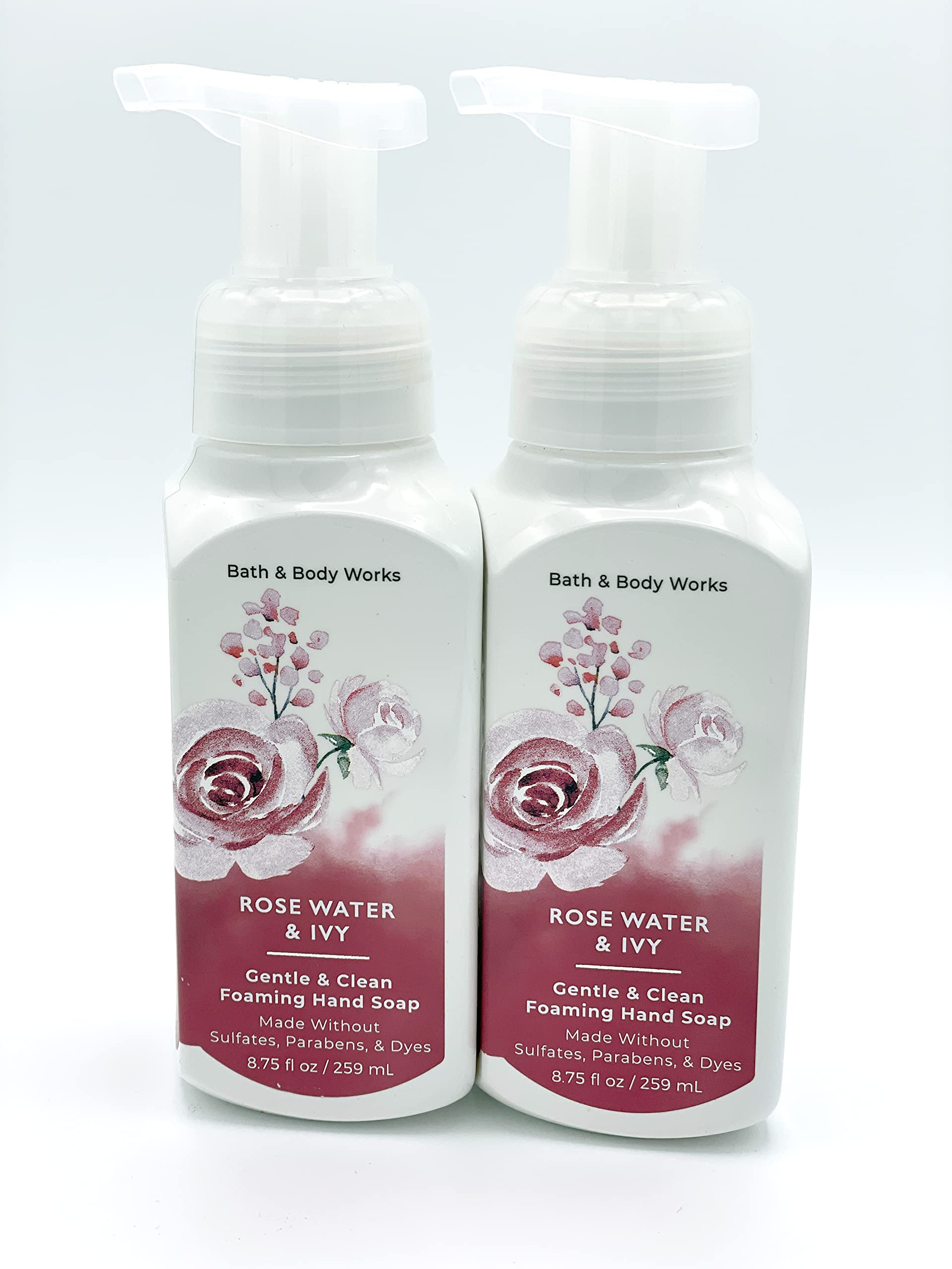 Bath & Body Works Gentle & Clean Foaming Hand Soap – Rose Water & Ivy, 2-Pack (8.75 fl oz each)