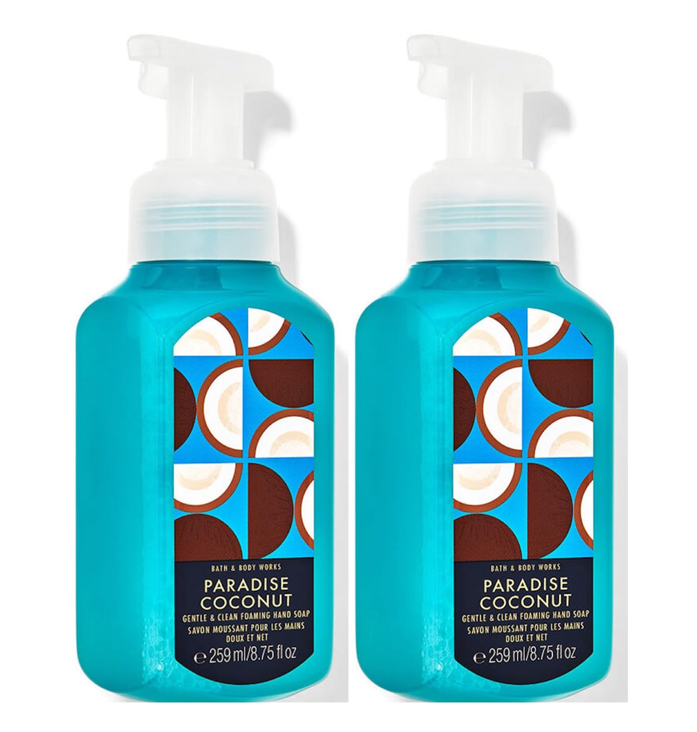Bath & Body Works Gentle Foaming Hand Soap 8.75 oz Paradise Coconut 2-Pack