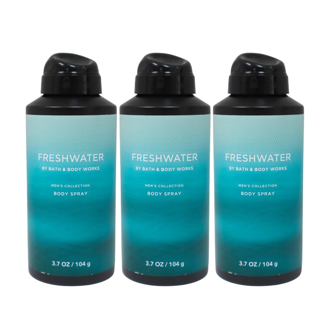Bath & Body Works Men’s Freshwater Gift Pack - Deodorizing Body Spray Lot of 3