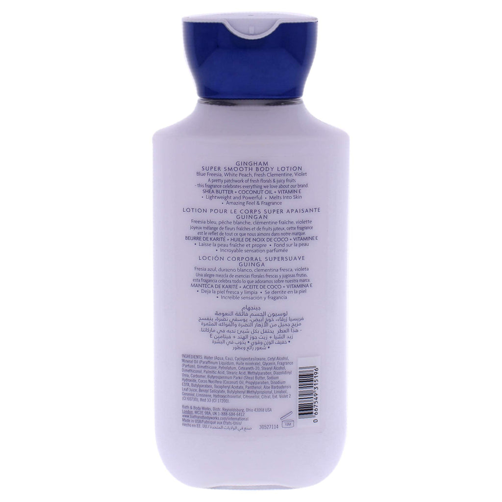 Bath & Body Works Gingham Body Lotion Unisex 8 oz – Hydrating Daily Moisture