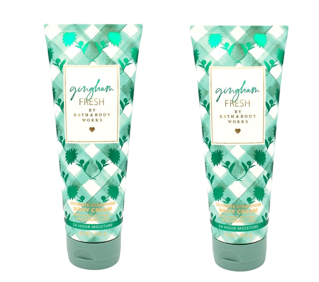 Bath & Body Works Gingham Fresh Ultimate Hydration Body Cream – 8 oz (Pack of 2)