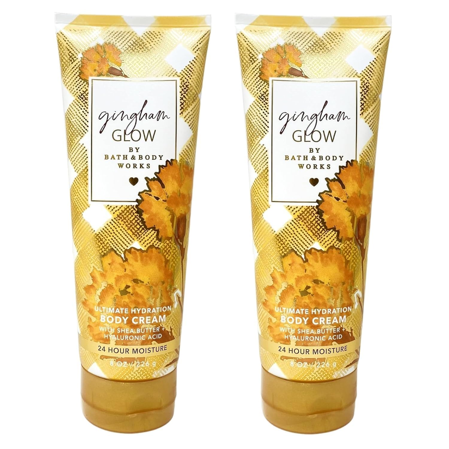 Bath & Body Works Gingham Glow Ultimate Hydration Body Cream – 8 oz, Pack of 2