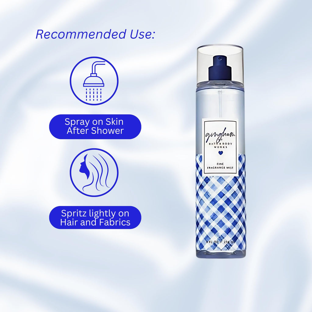 Bath & Body Works Gingham Fine Fragrance Body Spray Mist – 8 oz