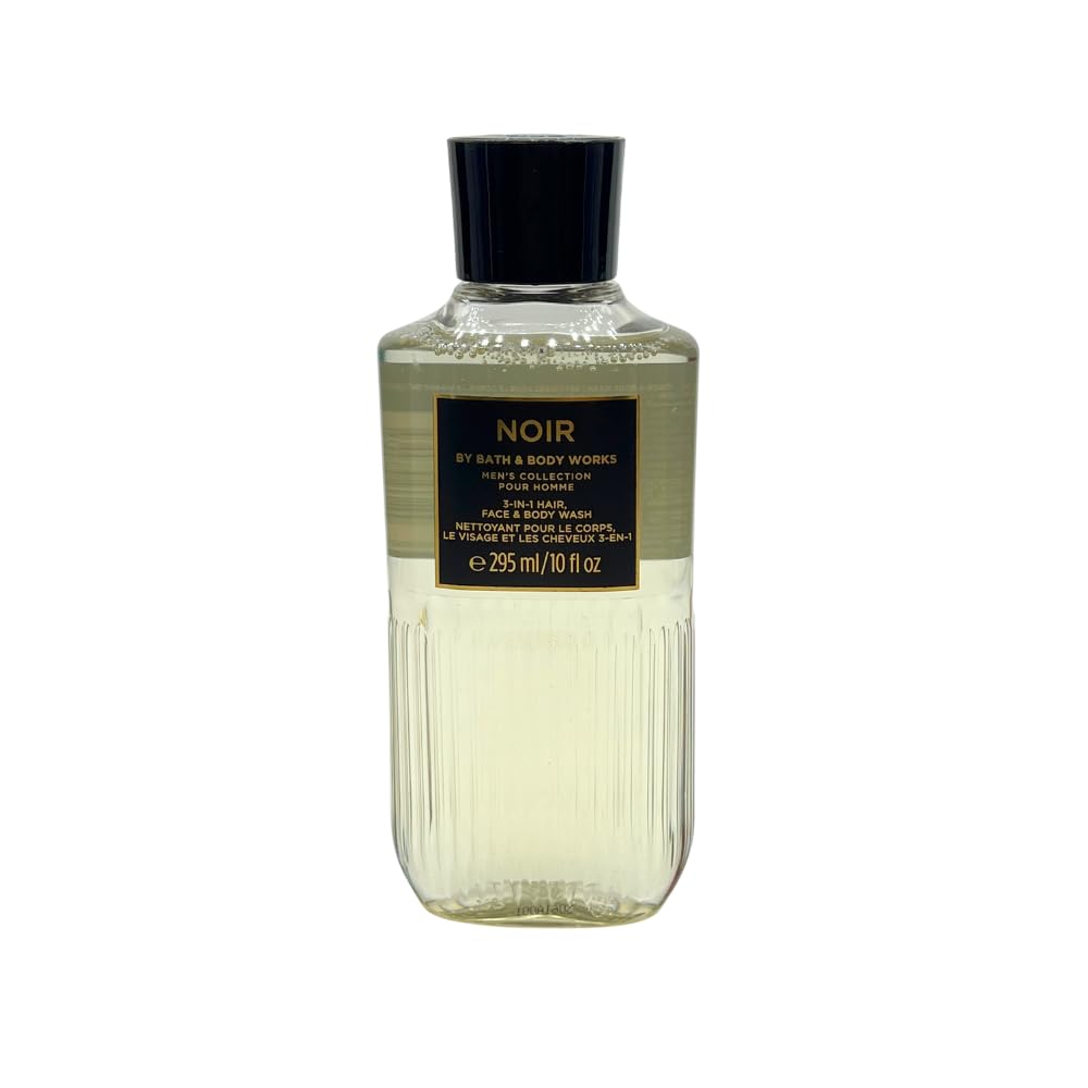 Bath & Body Works Bourbon, Noir & Ocean 3-in-1 Gift Set – 10 oz Each Hair, Face & Body Wash