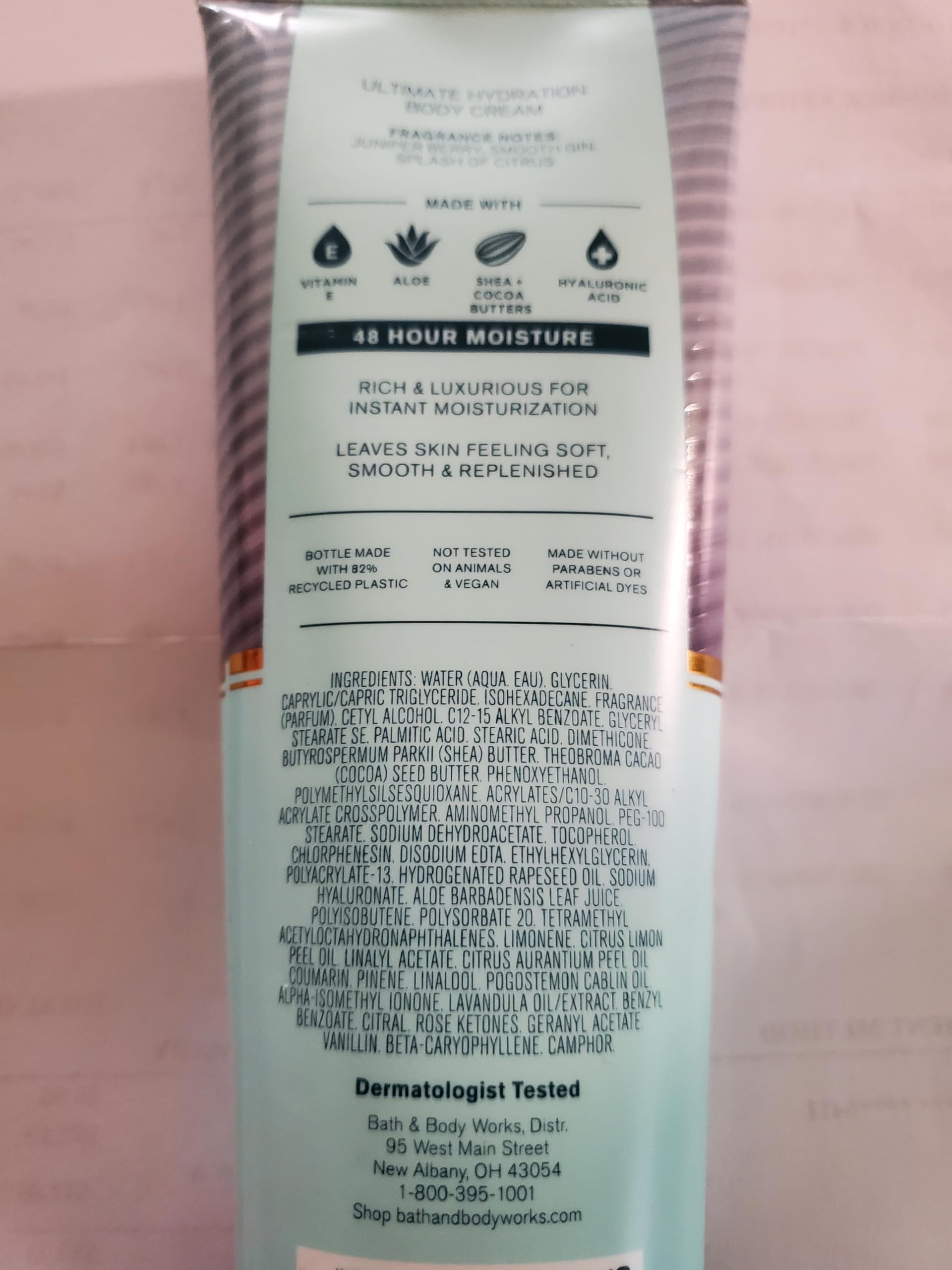 Bath & Body Works Men's Distiller's Gin Ultimate Hydration Body Cream 8 oz | Pack of 2