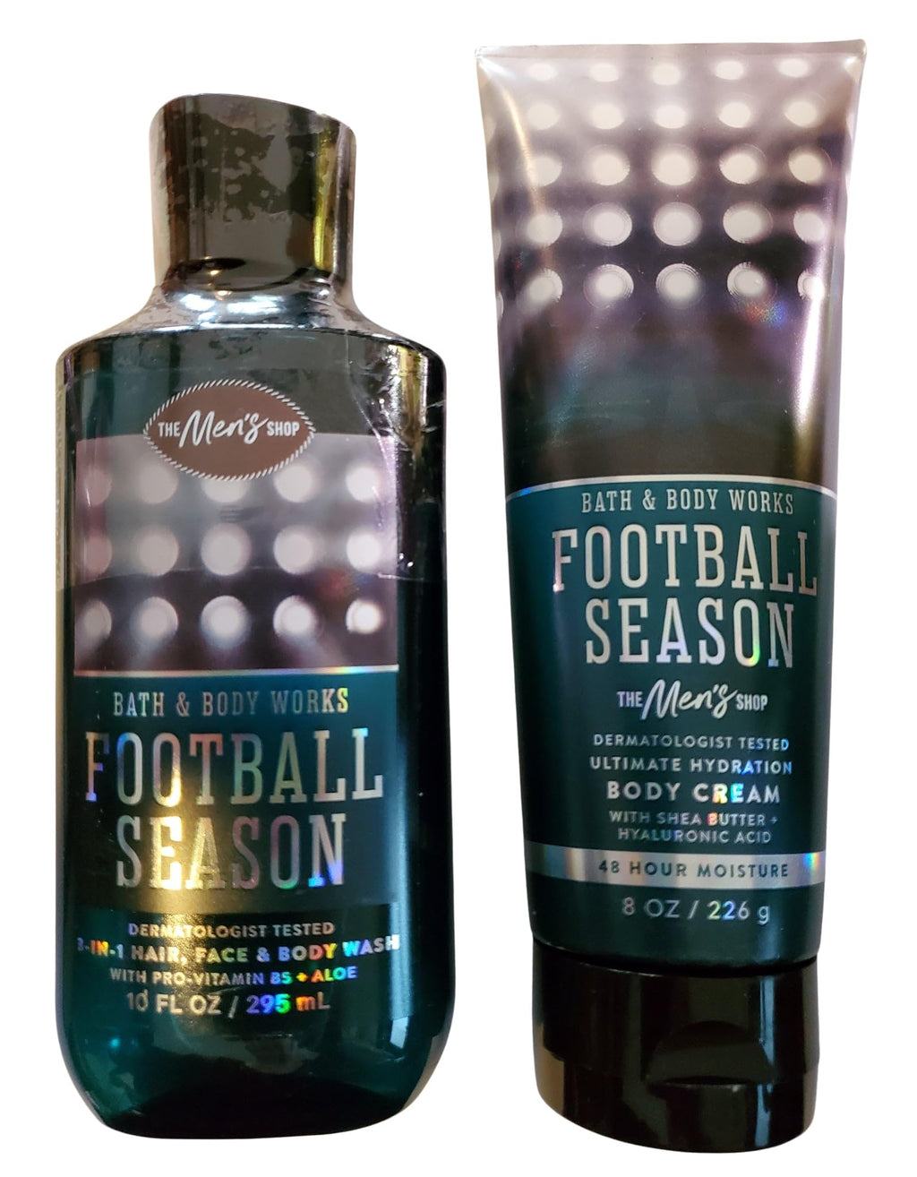 Bath & Body Works Men's Football Season 3-in-1 Wash & Body Cream Set | Hydrating Grooming Duo