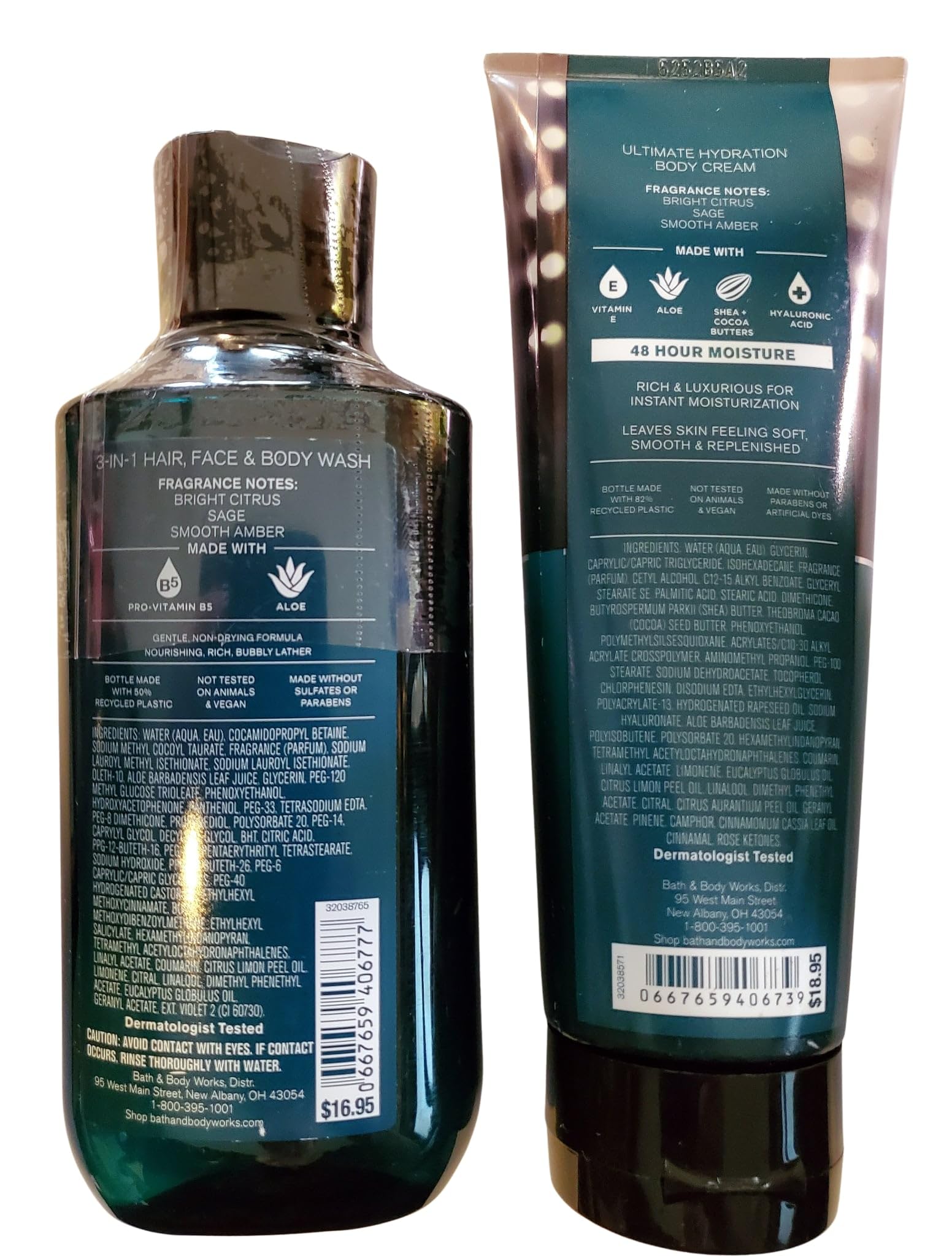 Bath & Body Works Men's Football Season 3-in-1 Wash & Body Cream Set | Hydrating Grooming Duo