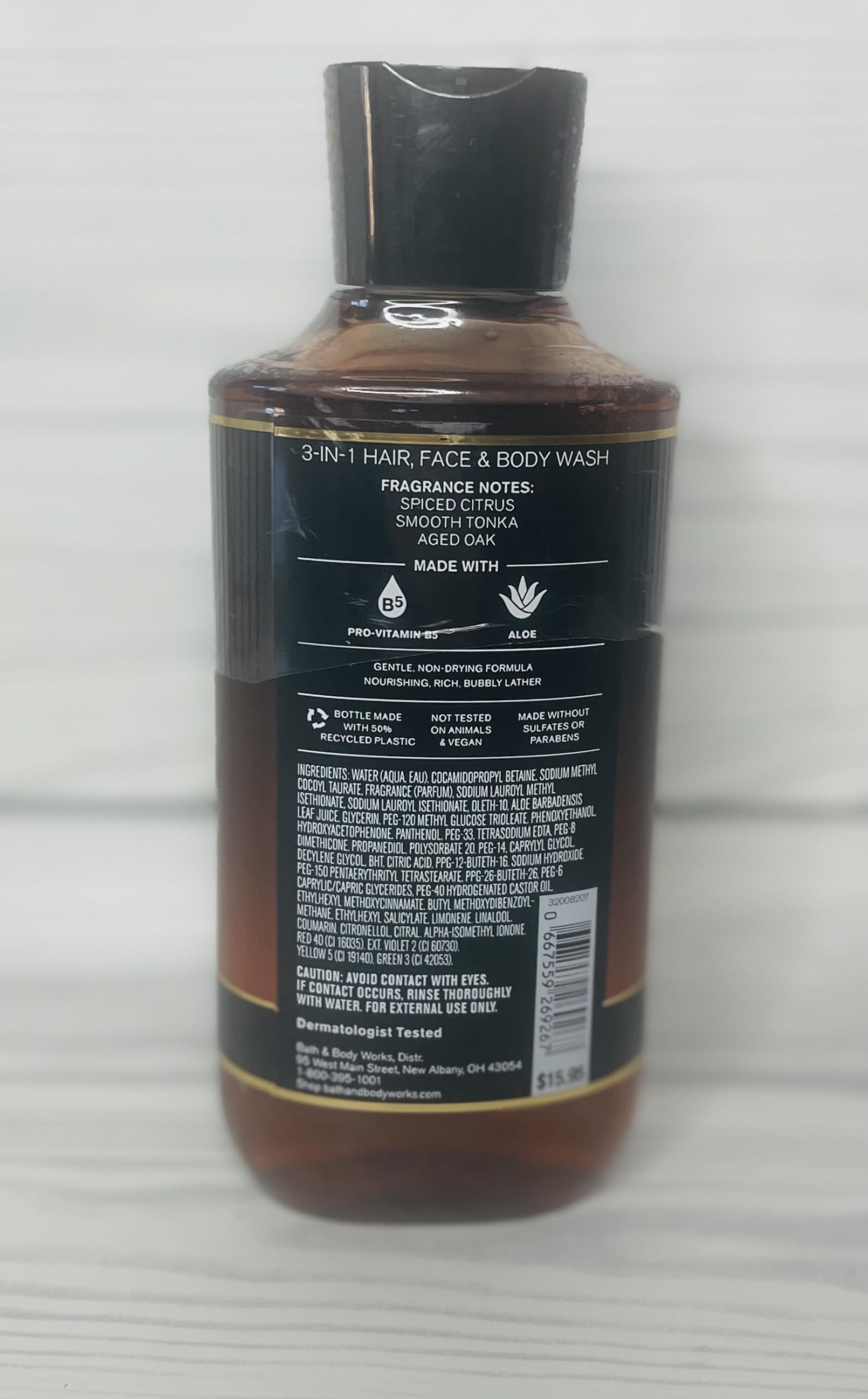 Bath & Body Works Men's Single Barrel Bourbon 3-in-1 Wash - 10 oz